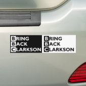 Breng Clarkson 2 terug voor 1 Bumpersticker (Op auto)