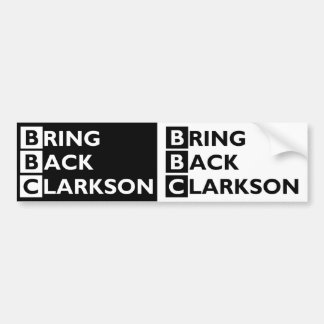 Breng Clarkson 2 terug voor 1 Bumpersticker