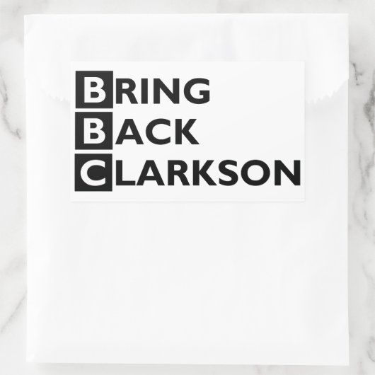 Breng Clarkson Sticker terug (Tas)