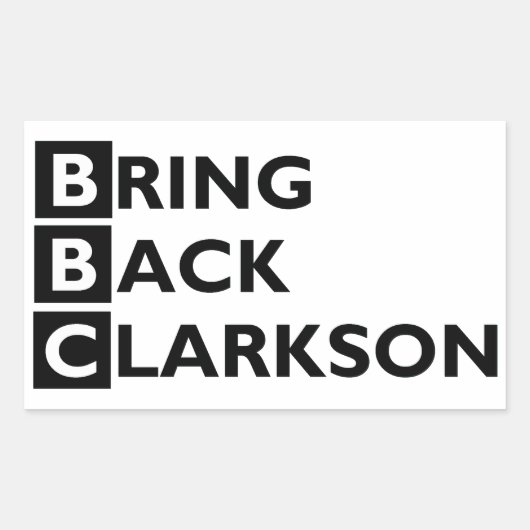Breng Clarkson Sticker terug (Voorkant)
