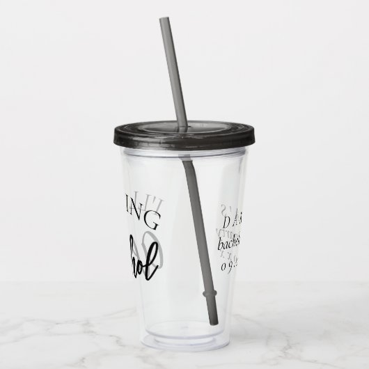 Breng de alcohol | Chic Bachelorette Girls Night Acryl Drinkbeker (Links)