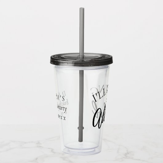 Breng de alcohol | Chic Bachelorette Girls Night Acryl Drinkbeker (Rechts)