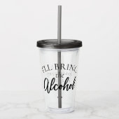 Breng de alcohol | Chic Bachelorette Girls Night Acryl Drinkbeker (Voorkant)