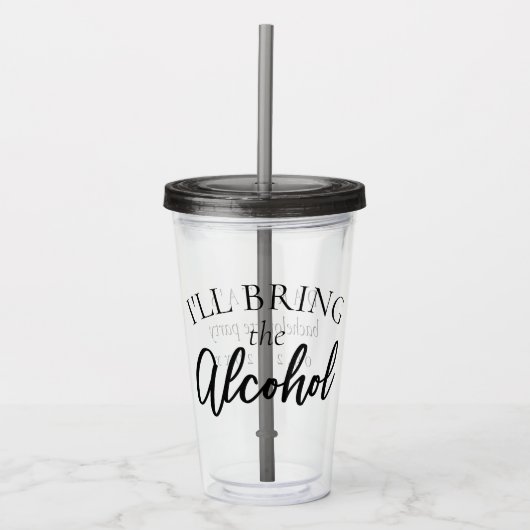 Breng de alcohol | Chic Bachelorette Girls Night Acryl Drinkbeker (Voorkant)