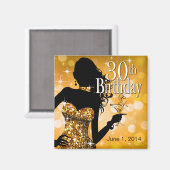 Breng de Bling Sparkle 30e verjaardag | Goud Magneet (Voorkant / Achterkant)