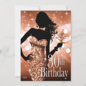Breng de Bling Sparkle 30th Birthday | brons Kaart (Voorkant)
