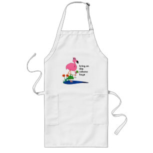 Breng de cabana jongens flamingo apron aan lang schort