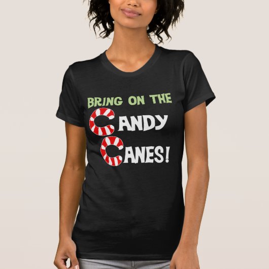 Breng de Candy Canes T-shirts en cadeautjes aan (Voorkant)