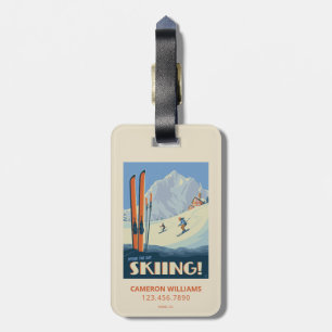 Breng de dag skiën  bagagelabel