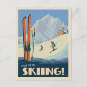 Breng de dag skiën briefkaart (Voorkant)
