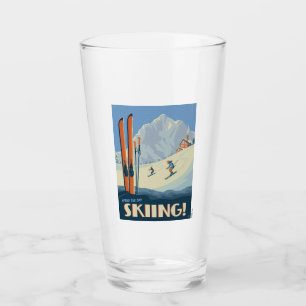 Breng de dag skiën  glas