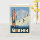 Breng de dag skiën  kaart (Gele Bloem)