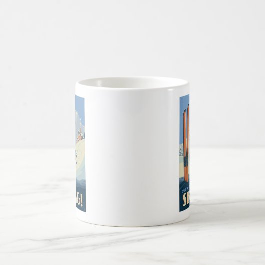 Breng de dag skiën  koffiemok (Center)