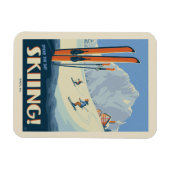 Breng de dag skiën magneet (Horizontaal)