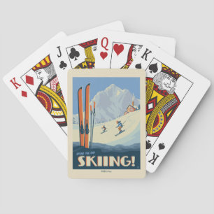 Breng de dag skiën  pokerkaarten