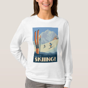 Breng de dag skiën t-shirt