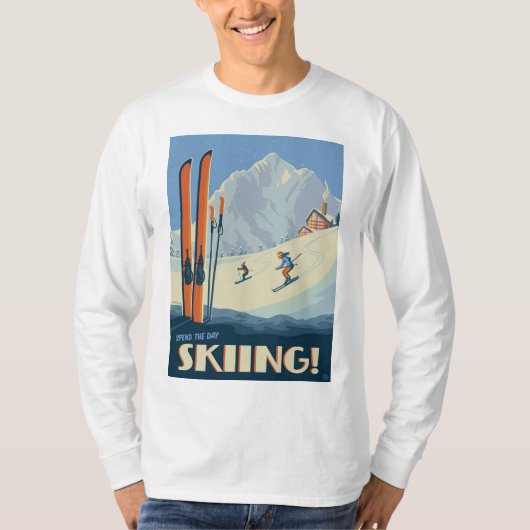 Breng de dag skiën  t-shirt (Voorkant)