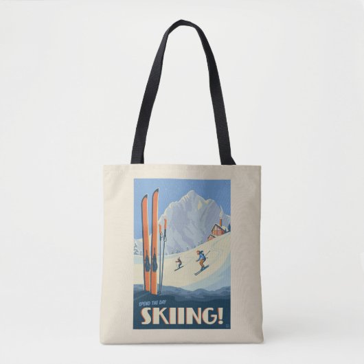 Breng de dag skiën  tote bag (Voorkant)