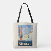 Breng de dag skiën  tote bag (Achterkant)