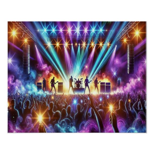 🎸 Breng de elektrische energie van een live conce Perfect Poster (Voorkant)