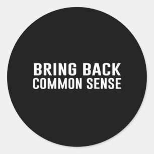 Breng de gemeenschappelijke betekenis terug ronde sticker