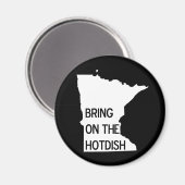 Breng de Hotdish Funny Minnesota Magnet aan (Voorkant / Achterkant)