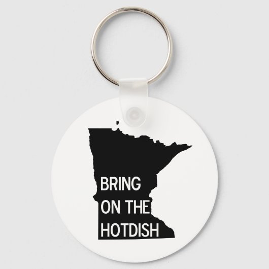 Breng de Hotdish Funny Minnesota-Sleutelhanger op Sleutelhanger (Voorkant)