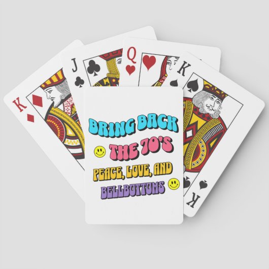 Breng de jaren '70 terug pokerkaarten (Achterkant)