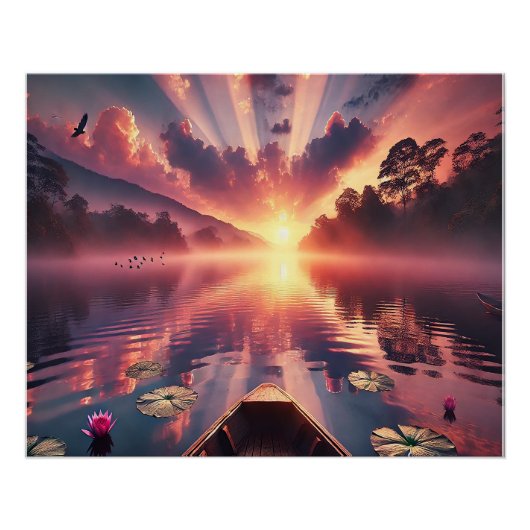 🌄 Breng de magie van Sunset Tranquility 🌄 Perfect Poster (Voorkant)