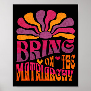 Breng de matriarchale retro groovy feministische s poster