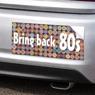 Breng de nostalgie van de jaren 80 terug Kleurrijk Bumpersticker