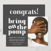 Breng de Pomp One Photo Afstudeerder Party aan Kaart (Voorkant / Achterkant)