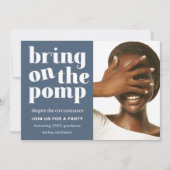 Breng de Pomp One Photo Afstudeerder Party Blue aa Kaart (Voorkant)
