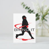 Breng de Red Batter Softball Briefkaart (Staand voorkant)