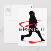 Breng de Red Batter Softball Briefkaart (Voorkant / Achterkant)