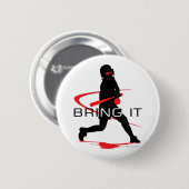 Breng de Red Batter Softball Ronde Button 5,7 Cm (Voorkant /achterkant)