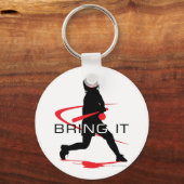 Breng de Red Batter Softball Sleutelhanger (Voorkant)