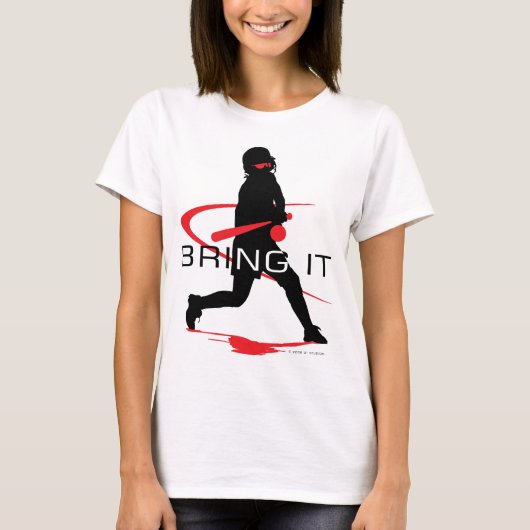 Breng de Red Batter Softball T-Shirt (Voorkant)