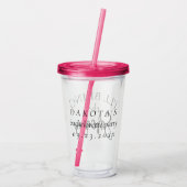 Breng de Sarcasm mee | Chic Bachelorette Bridal Pa Acryl Drinkbeker (Achterkant)