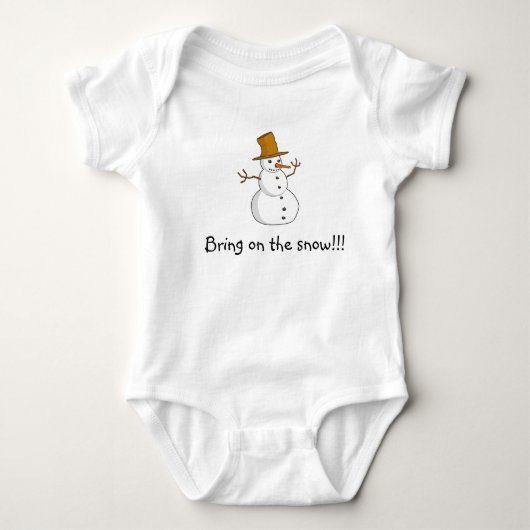 Breng de Sneeuw Baby Kruiper Romper (Voorkant)