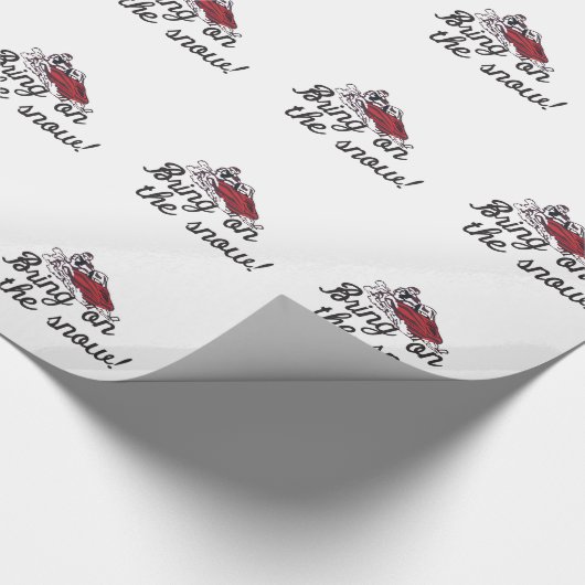 Breng de sneeuw op cadeaupapier (Hoek)