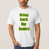 Breng de Sonics terug! T-shirt (Voorkant)