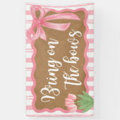 Breng de strikken babymeisje babyshower banner dec (Verticaal)