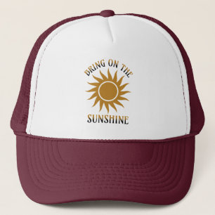 Breng de Zonneschijn Gouden Trucker Pet