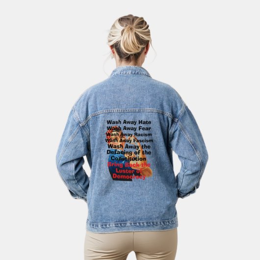 Breng democratie denim jas terug jacket (Model)