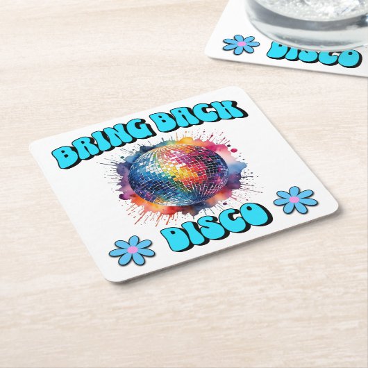 Breng Disco terug Kartonnen Onderzetters (Schuin)