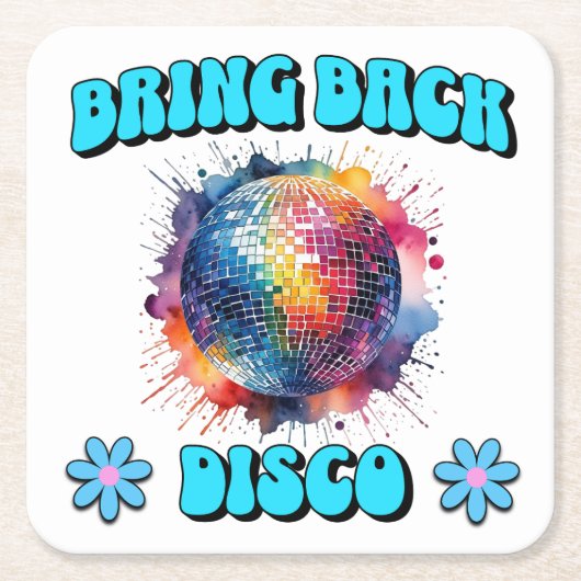 Breng Disco terug Kartonnen Onderzetters (Voorkant)