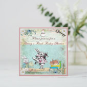 Breng een Baby shower van het Boek Alice en van he Kaart (Staand voorkant)