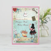Breng een Baby shower van het Boek Alice & van het Kaart (Staand voorkant)