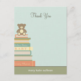 Breng een Baby shower van het Boek Dank u Kaarten